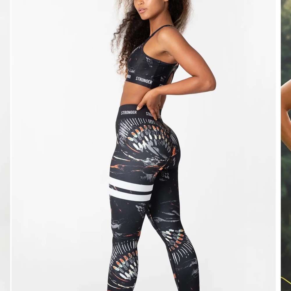 Stronger Black Patterned Activewear Set - image 2